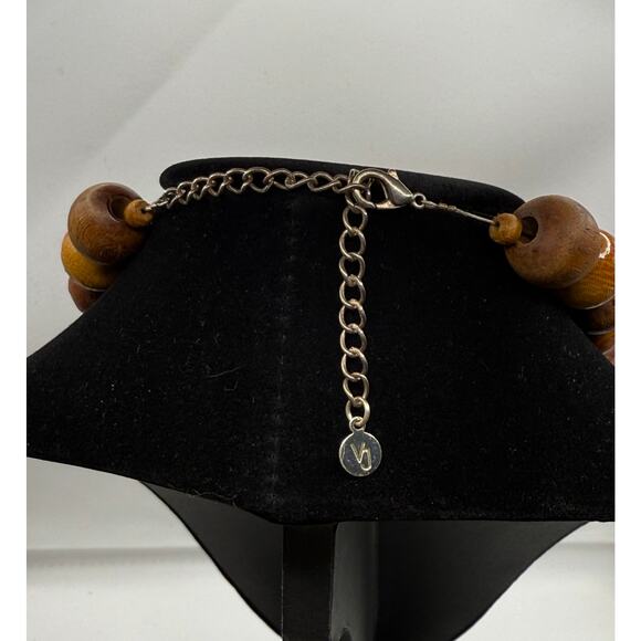 Vintage Retro Wood Beaded Chunky‎ Boho Necklace - Picture 5 of 6